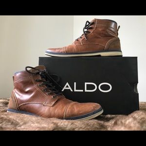 ALDO Theabul Cognac Real Leather Boot - Size 10